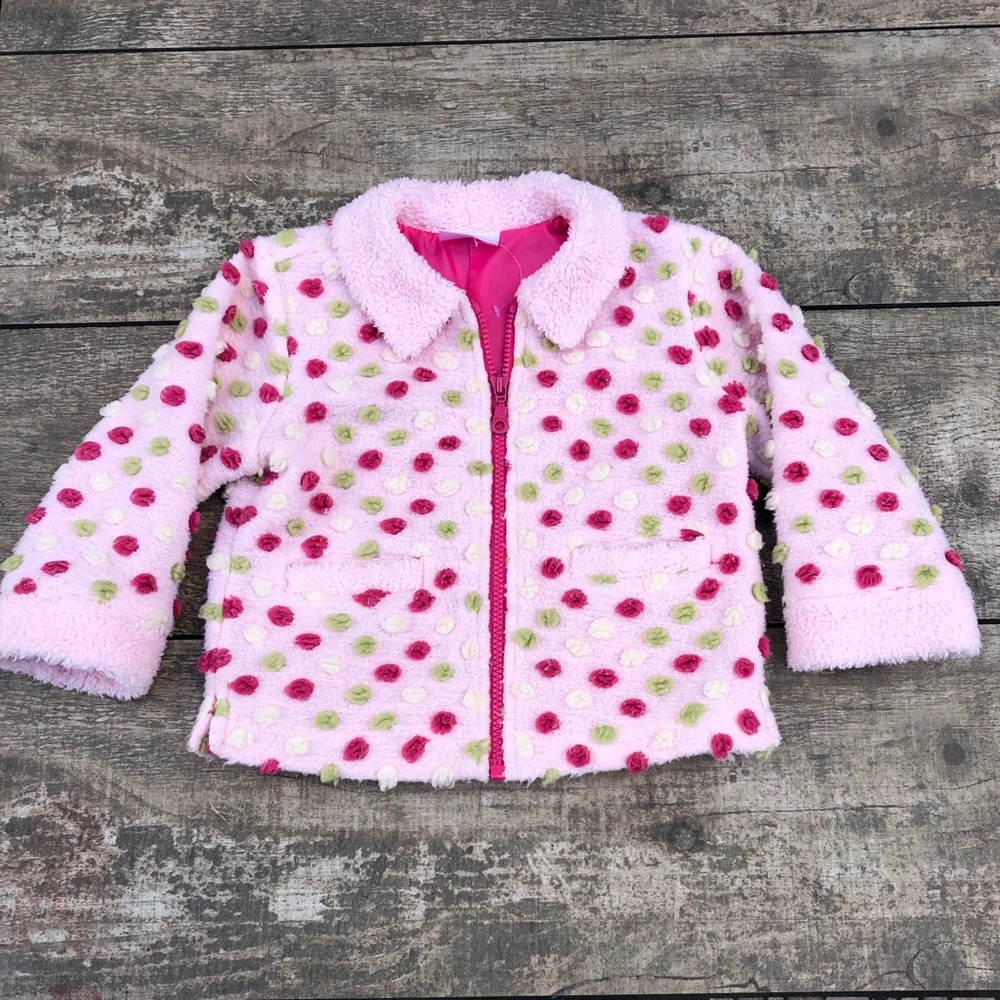 Hanna Andersson Girls Pink Polka-Dot Jacket - NWOT